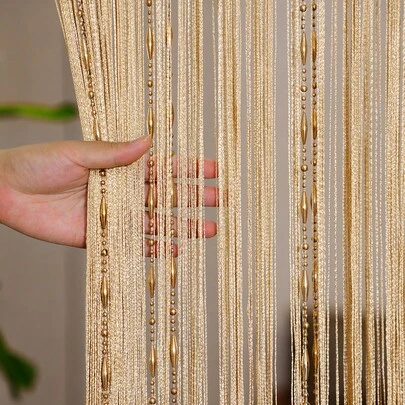 1pc Beaded String Curtain Panel For Bedroom, Living Room, Hotel, Wedding, Doorway Decoration