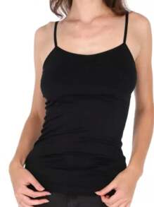 2 BLUSAS TIRANTES AJUSTABLE MUJER BASIC - Blanco y Negro - Ver 3