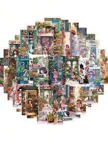 50 cái Hoa Theo chủ đề Hình dán Với Cô gái Và Mèo Hình ảnh Thích hợp Đối với Năm mới , Ngày lễ tình nhân , lễ Phục sinh , Hoạt hình , Retro , Phong cách châu Âu , Thực vật Bối cảnh Mô hình ; Lý tưởng Đối với Làm sổ lưu niệm , Đồ thủ công DIY , Văn phòng Quân nhu , Văn phòng phẩm Bần cùng , Buổi tiệc , Thủ công , Gấp giấy Thủ công mỹ nghệ , Qủa tặng Dây Quấn Và Sự bùng nổ Hộp - Nhiều màu - Xem 3