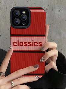 1入時尚的紅黑霧面防摔軟tpu手機殼,適用於iphone和三星15/15plus/15pro/15promax - 彩色 - 查看 1