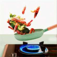 1 pieza Sartén de 24 cm con Revestimiento de Piedra Multifuncional Antiadherente: Ideal para Freír, Cocinar al Vapor y Saltear, Compatible con Placas de Inducción | Elemento Esencial Estiloso para Cocineros del Hogar - Verde - Ver 8