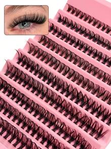Rikuaild 200 Clusters 40D Individual Lashes Extensions Volume Fluffy Eyelash Clusters, DIY Eyelash Extensionslash Clusters,Eyelash Clusters,Individual Eyelashes,Lashes,Fake Lashes - Black - View 6