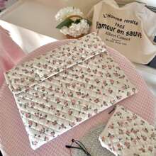 1PC Pink Floral Original Laptop Inner Bag Suitable Compatible With Macbook 13.3 And Other Models, INS Style Small, Fresh, And High Aesthetic Value