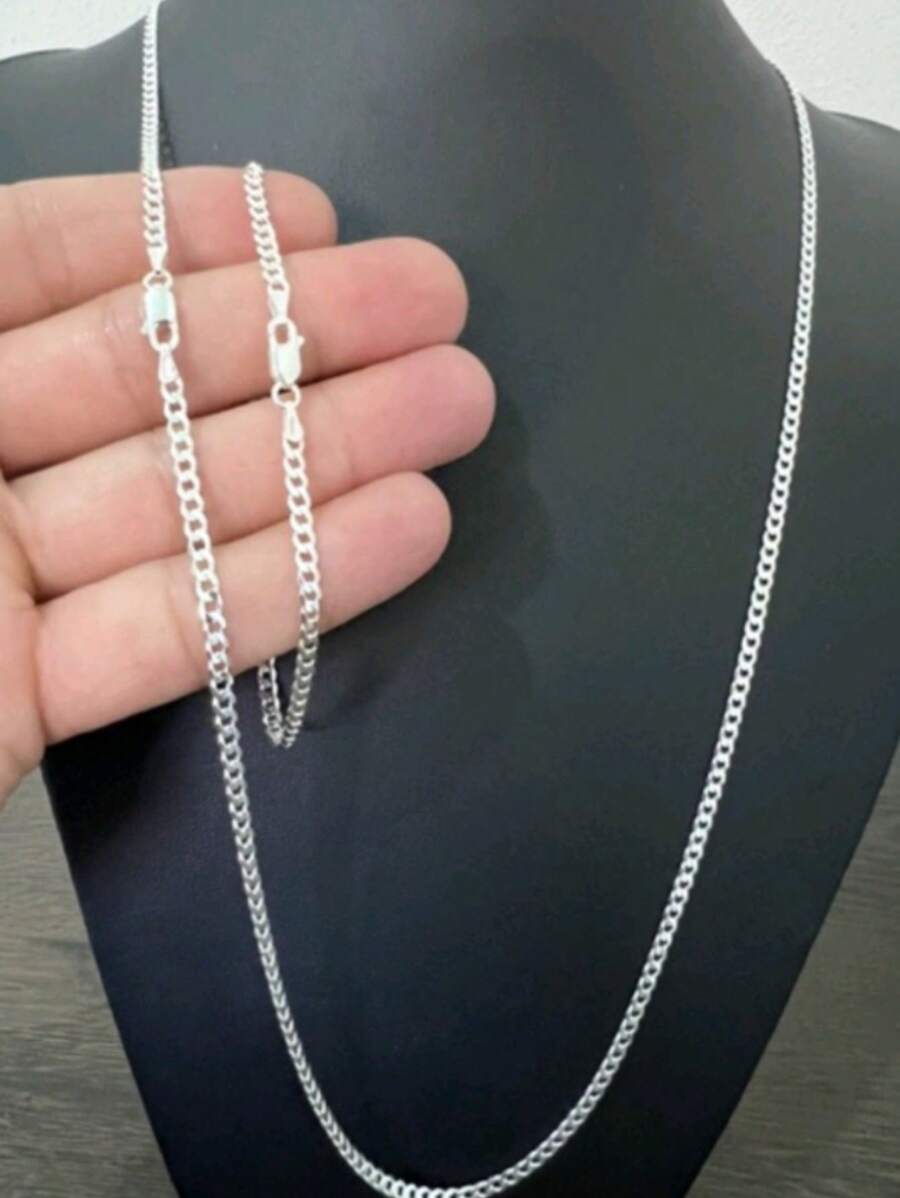 Men's Necklace Sets - 銀色 - 查看 1