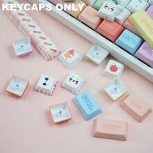 126 Keys XDA Profile Heights PBT Keycaps Candy Themes Dye-Sub Legends Colorful Cute Cartoon Animals Design Custom Keycap Set For Gaming Mechanical Keyboard Kit Desktop Computer Laptop Mechanical Keyboard Accessories Keyboards Caps (Only Keycaps) - Color - View 11