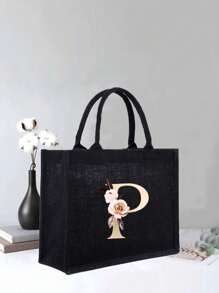 Vàng Màu hồng Hoa Đen Túi xách tay , Nguyên chất Đen Thiết kế , Đơn giản Và , Cá nhân hóa Lễ cưới Túi quà tặng , Phù dâu , Túi trang điểm , Du lịch Đơn giản Túi bảo quản , Màu thuần Mỹ phẩm Ví , Dung lượng lớn Du lịch Túi trang điểm : Hoàn hảo Đối với Ngoài trời Hoàn hảo Đối với Đám cưới , Sinh nhật , Và Kỳ nghỉ , Cái này Là A Tuyệt vời Qủa tặng Đối với phụ nữ , Mẹ , Giáo viên , Bạn Và Lớn Ba lô Đối với Sinh viên , Trở lại Trường , - màu đen - Xem 34