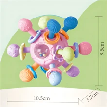 Mordedor De Bola Atómica De Manhattan Para Bebé, Bola De Silicona Suave Para Agarrar Con La Mano, Color Al Azar - Rosa - Ver 3