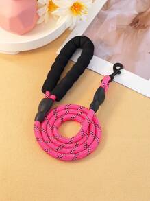 1pc Round Rope Pet Leash With Reflective Strip And Night Light Belt For Walking Dogs - Multicolor - View 9