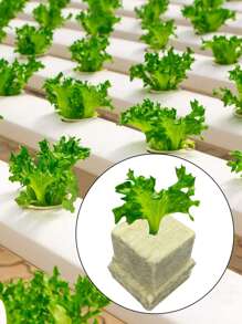 25/50/100 piezas Sustratos de cultivo sin suelo para la propagación de vegetales de hoja, calabazas, flores y plántulas de árboles, alternativa a la lana de roca para la propagación hidropónica