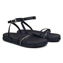 Women Flat Sandals - 黑色 - 查看 2