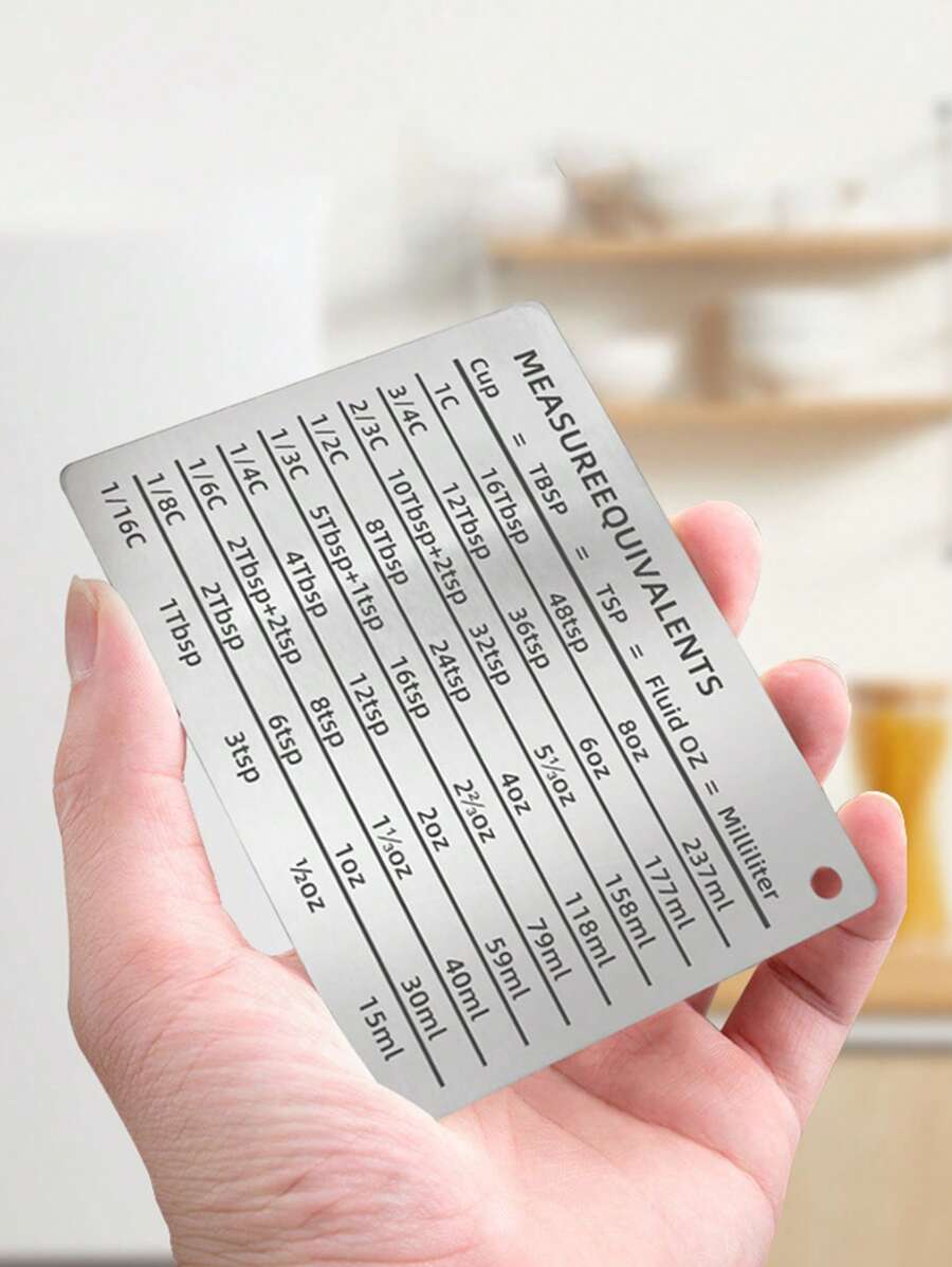 Stainless Steel Refrigerator With Conversion Table For Baking