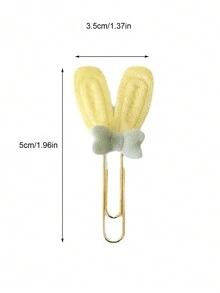 1pc Random Cute Rabbit Shaped Paper Clip, Creative Metal Clip, Stationery For Office Wholesale - Multicolor - View 8