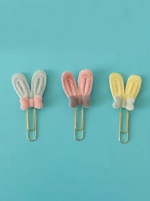 1pc Random Cute Rabbit Shaped Paper Clip, Creative Metal Clip, Stationery For Office Wholesale - Multicolor - View 1