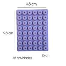 Molde de silicona con forma de mini donas/ mini donuts (48 cavidades) - Multicolor - Ver 2