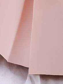 Elegant Satin Lace Waist Bow Decor Dress For Young Girls, Suitable For Birthday Party, Does Not Include Headband