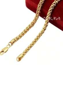 Conjunto Cordão E Pulseira Escama - 18k 60cm - Dourado - Visão 3