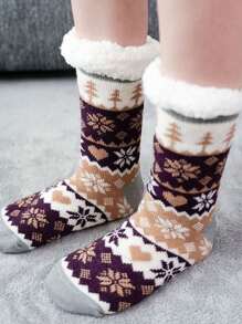 Women Crew Socks - 黑與白 - 查看 10