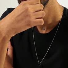 Men's Pendant Necklaces - Black - View 2