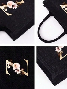Vàng Màu hồng Hoa Đen Túi xách tay , Nguyên chất Đen Thiết kế , Đơn giản Và , Cá nhân hóa Lễ cưới Túi quà tặng , Phù dâu , Túi trang điểm , Du lịch Đơn giản Túi bảo quản , Màu thuần Mỹ phẩm Ví , Dung lượng lớn Du lịch Túi trang điểm : Hoàn hảo Đối với Ngoài trời Hoàn hảo Đối với Đám cưới , Sinh nhật , Và Kỳ nghỉ , Cái này Là A Tuyệt vời Qủa tặng Đối với phụ nữ , Mẹ , Giáo viên , Bạn Và Lớn Ba lô Đối với Sinh viên , Trở lại Trường , - màu đen - Xem 6