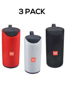 3Piezas Bocina Portatil Recargable con Controles de Musica - Multicolor - Ver 1