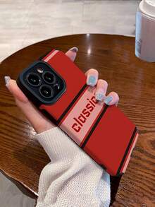 1入時尚的紅黑霧面防摔軟tpu手機殼,適用於iphone和三星15/15plus/15pro/15promax - 彩色 - 查看 5