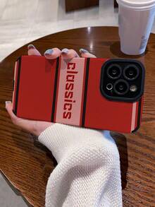 1入時尚的紅黑霧面防摔軟tpu手機殼,適用於iphone和三星15/15plus/15pro/15promax - 彩色 - 查看 3