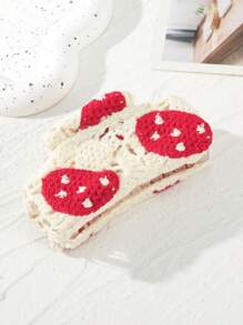 1pc Knitted Flower Hair Claw (Random Color/Position) Summer Outfits Hair Clips Beach Accessories - Multicolor - View 7
