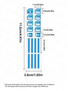 Blue Luminous Car Sticker For Function Keys & Switches Inside The Car