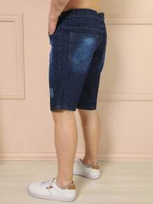 Men Denim Shorts - Rửa trung bình - Xem 3