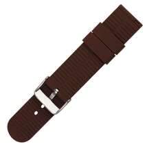 1 Miếng Nam Tối Nâu Mềm mại Bền chặt Nhanh Dễ Phù hợp Trơn tru Thể thao Không thấm nước Cao Độ bền kéo Cao su silicon Đồng hồ Dây đeo Có Áo Chất lượng Thép không gỉ Khóa 18mm / 20mm / 22MM tương thích với Huawei Samsung Đồng hồ thông minh - Cà phê - Xem 3