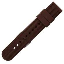 1 Miếng Nam Tối Nâu Mềm mại Bền chặt Nhanh Dễ Phù hợp Trơn tru Thể thao Không thấm nước Cao Độ bền kéo Cao su silicon Đồng hồ Dây đeo Có Áo Chất lượng Thép không gỉ Khóa 18mm / 20mm / 22MM tương thích với Huawei Samsung Đồng hồ thông minh - Cà phê - Xem 2