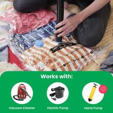 9 Bolsas de Almacenamiento de Vacío - Bolsas al Vacio Ropa Para, Guardar Edredones, Cobijas, Colchas - Vacuum Storage Bags, Bolsa de Almacenamiento - Bolsas Vacio con Bomba - Multicolor - Ver 6