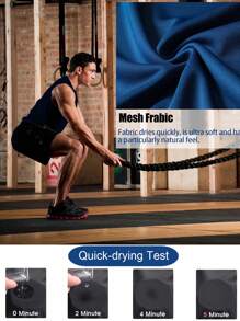 TELALEO 3 件装 男士健身背心 无袖网眼肌肉健身速干背心 - 彩色 - 查看 5