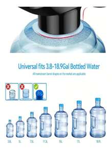 Dispensador eléctrico de agua recargable por USB, - Negro - Ver 4