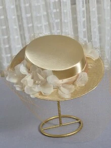 法式時尚帽子,新娘花簪帽,英式女帽,優雅帽子,復古帽子,蝴蝶結帽,生日派對頭飾,宴會禮帽,黑帽,德比帽,賽馬帽,正式帽,大帽,女士帽 - A - 查看 2