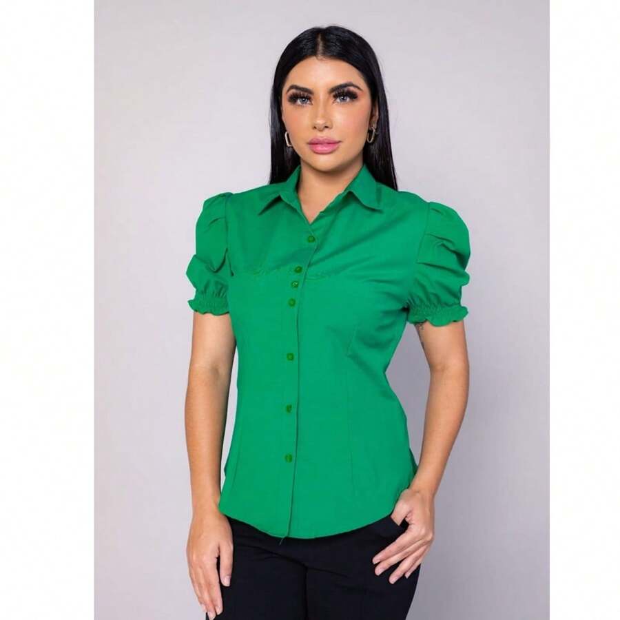 Women Blouses - màu xanh lá - Xem 1