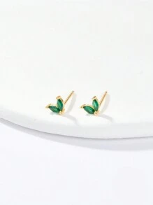 1 Pair Of S925 Pure Silver Hypoallergenic Fashion Simple Multi-Colored Zirconia Horse-Eye Earrings, Small And Cute For Women To Wear Daily Or To Give Daughter's Niece Holiday Gifts