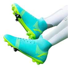 Tenis Para Fútbol Rapido/fut7 Anti Derapante De Caña Alta - Verde claro - Ver 7