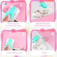 Mushroom Hole Punch Coil Binder Punch Embosser Flower Punch Hole Punch Paper Punches Punchers Cutter Paper Cutter Cutter Craft Punch Disc Planner Puncher Daily Portable Office Student Folder Planner Loose Leaf Punch