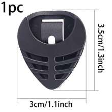 1 hộp đựng miếng gảy đàn guitar màu đen & giá đỡ miếng gảy đàn phù hợp cho đàn guitar acoustic, đàn guitar điện, đàn guitar bass, đàn ukulele, giá đỡ dính 1 hộp đựng miếng gảy đàn guitar, miếng gảy đàn guitar, miếng gảy đàn guitar, phụ kiện đàn guitar - màu đen - Xem 2
