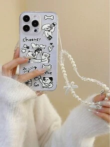 貓狗線條著共飲設計,精密製作透明繪製防摔手機殼和手工蝴蝶珠手鍊,適用於iphone 15 Pro Max、iphone 13、iphone 14、iphone 11、soft P12防摔殼、xs系列、tpu防摔軟殼、兼容galaxy S24、galaxy S24+、galaxy S24 Ultra、galaxy S22、galaxy A13 4g、galaxy A52、a52s 5g、小米紅米note 11、小米11 Lite - 彩色 - 查看 2