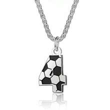 1PC 304L Stainless Steel Soccer Number Necklace Men Women Football Athletes Necklace For Men Jewelry Soccer Accessories - Black and White - View 11