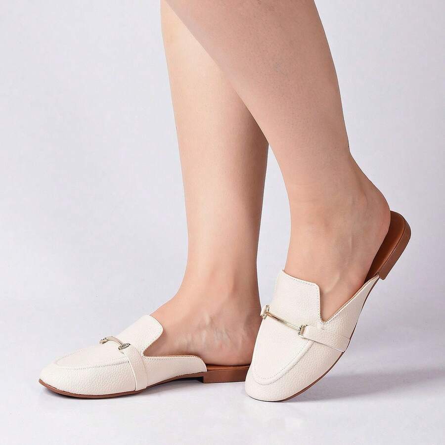 Women Flat Sandals - Màu be - Xem 1