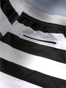 Men Beach Shorts - 黑色 - 查看 2