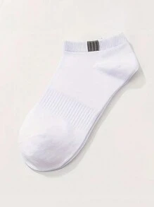 Sports Outdoor 5pairs Solid Color Breathable Sports Socks, Comfortable For Spring And Summer