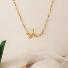 Fashionable Arabic Letter Necklace - 4 - View 9