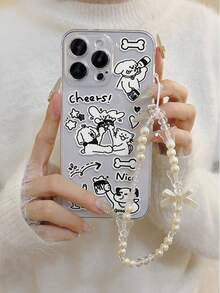 貓狗線條著共飲設計,精密製作透明繪製防摔手機殼和手工蝴蝶珠手鍊,適用於iphone 15 Pro Max、iphone 13、iphone 14、iphone 11、soft P12防摔殼、xs系列、tpu防摔軟殼、兼容galaxy S24、galaxy S24+、galaxy S24 Ultra、galaxy S22、galaxy A13 4g、galaxy A52、a52s 5g、小米紅米note 11、小米11 Lite - 彩色 - 查看 1