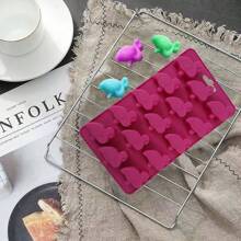 1入組矽膠鳳梨,仙人掌,椰子樹,火烈鳥形狀冰塊模具 - 彩色 - 查看 3