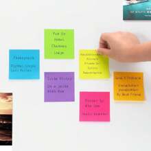 8 Pack Pop-Up Sticky Notes 3x3 Inches, Bright Colors Super Sticky Notes, Clean Removal, ,50 Sheets/Pad - Multicolor - View 6