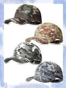 Geyoga 4 Pieces Men's Camouflage Military Camouflage Baseball Cap, Outdoor Sports Camouflage Tactical Cap, Fishing Hat For Men And Women (Mixed Colors, Medium) - 彩色 - 查看 1